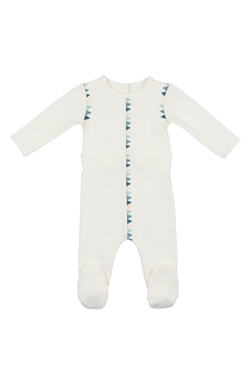 Maniere Manière Triangle Cotton Blend Footie In Neutral