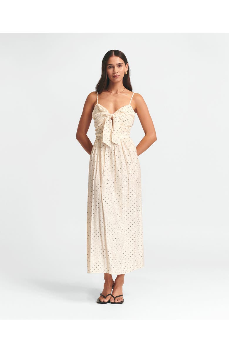 ST MRLO Baylen Midi Dress, Main, color, Cream Spot