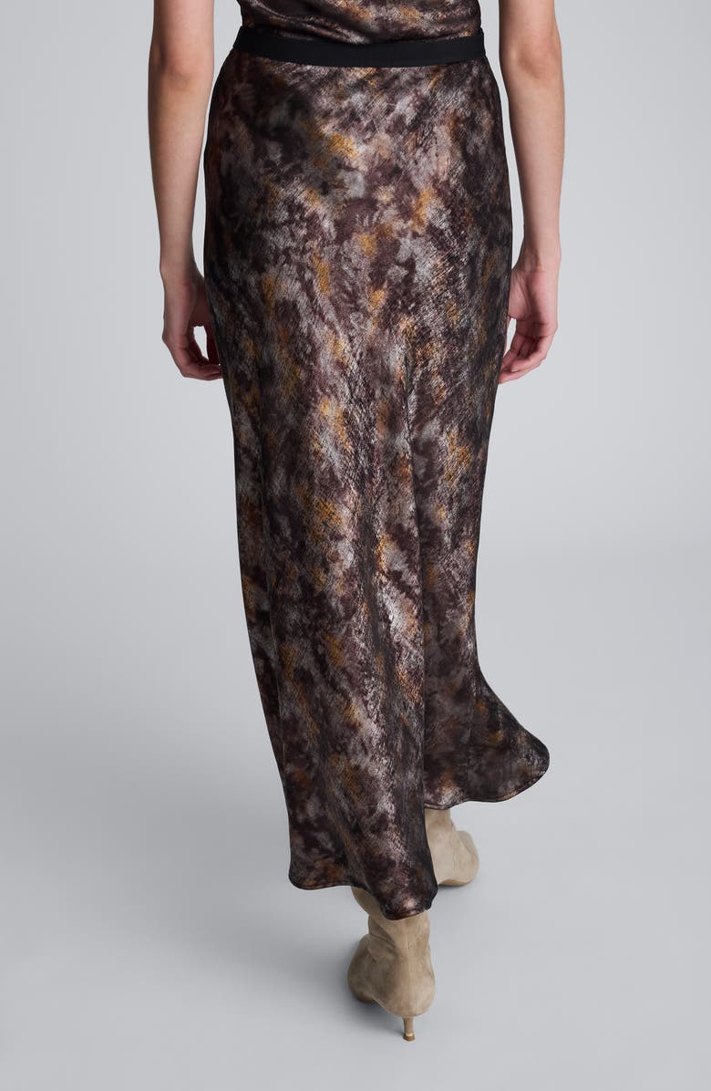 Kenneth Cole Bias Cut Maxi Skirt, Alternate, color, Black Multi