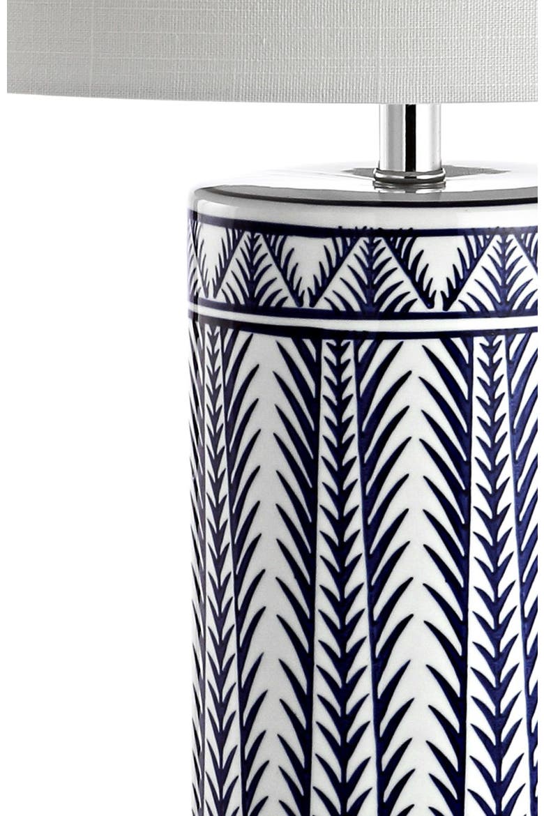 Sulka 27" Ceramic/Iron Contemporary USB Charging LED Table Lamp, Navy/Chrome, Alternate, color, Navy