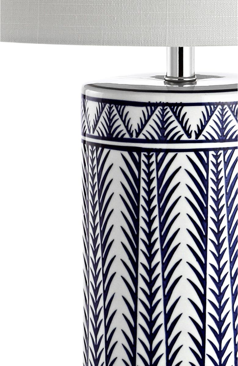 JONATHAN Y Sulka 27" Ceramic/Iron Contemporary USB Charging LED Table Lamp, Navy/Chrome, Alternate, color, Navy