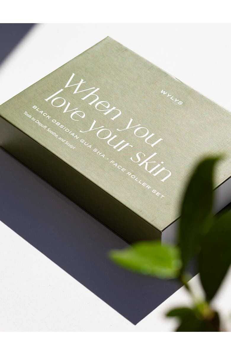WYLYS Black Obsidian Gua Sha + Face Roller Set, Alternate, color, NO COLOR