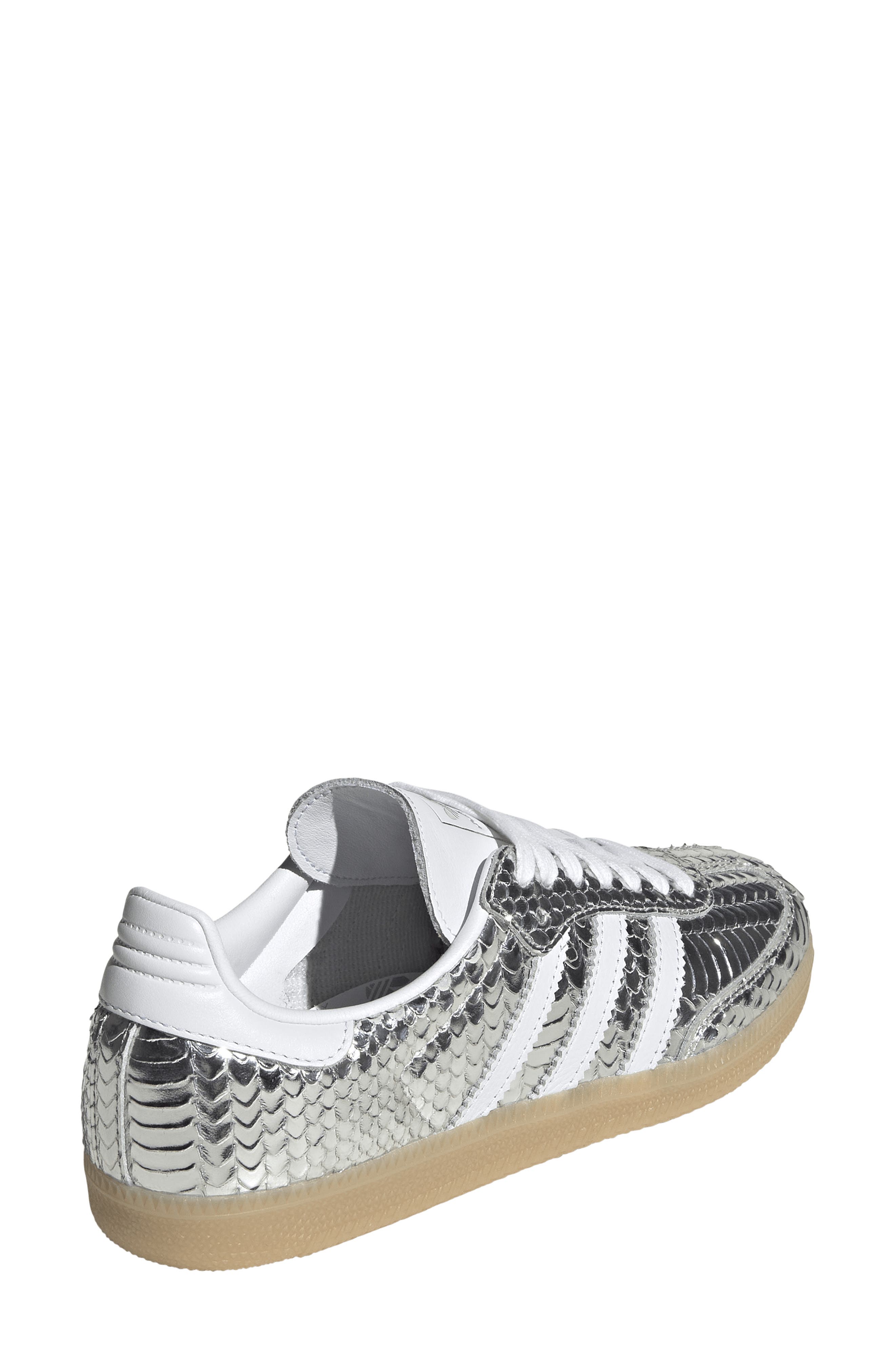 Gender Inclusive Samba OG Sneaker, Alternate, color, SILVER METALLIC/ WHITE