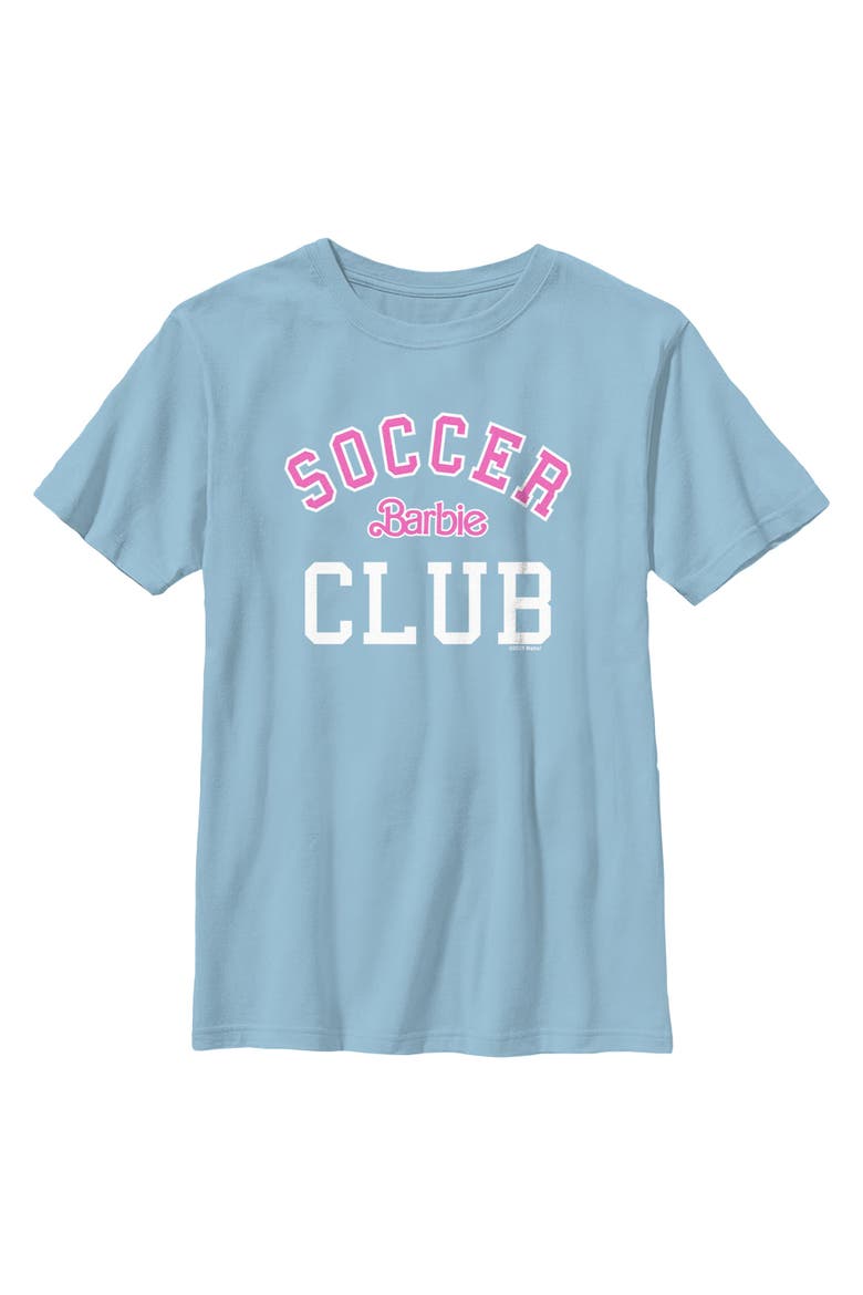 Boys' Soccer Club Logo T-Shirt, Main, color, Light Blue