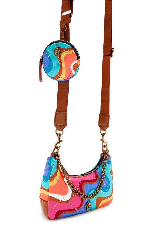 Kurt Geiger London Small Recycled Multi Crossbody Bag In Brown Multi