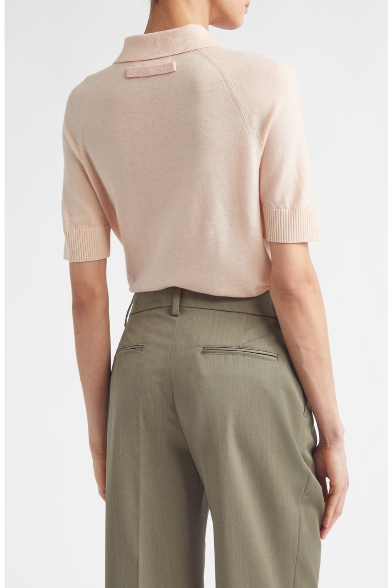 Extrafine Merino Wool Polo, Alternate, color, PALE ROSE