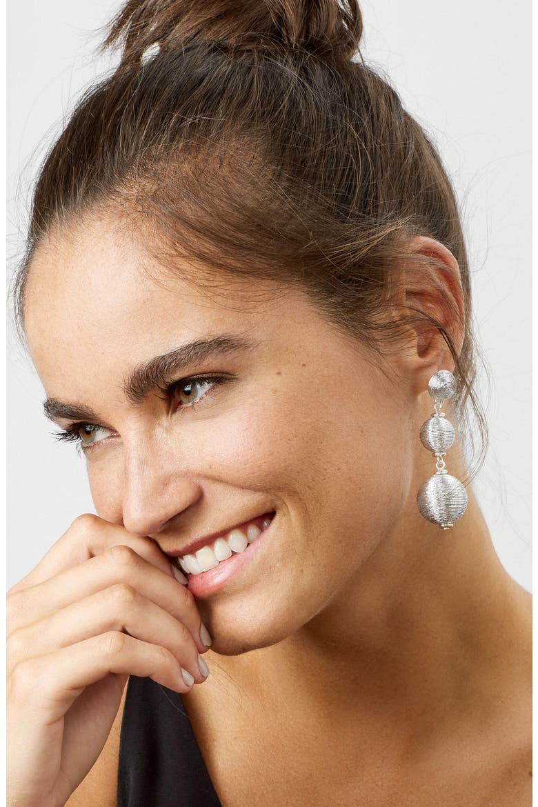 Crispin Drop Earrings, Alternate, color, SILVER