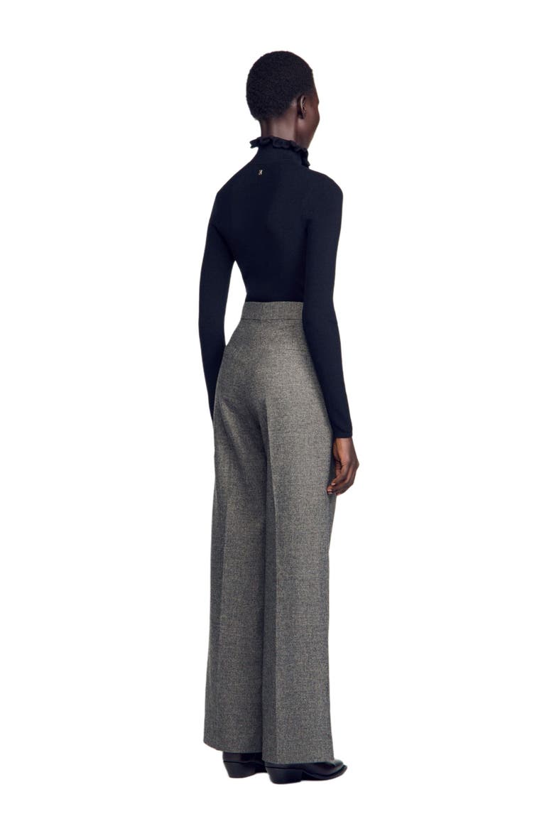 Wool suit trousers, Alternate, color, Grey