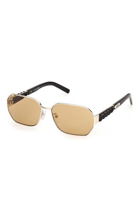 59mm Geometric Sunglasses