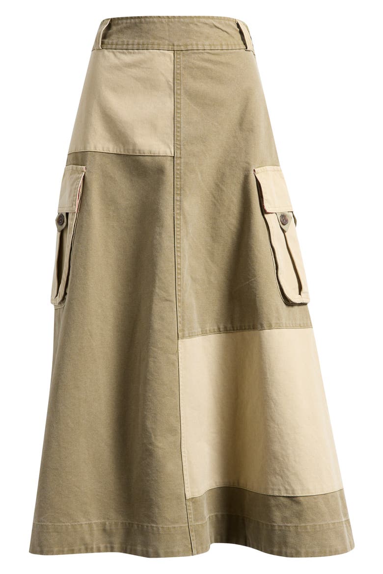 Marcelle Barn Midi Skirt, Alternate, color, OLIVE