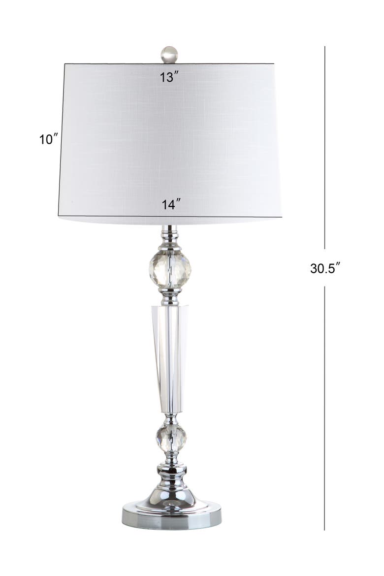Emma 29.5" Crystal LED Table Lamp, Clear, Alternate, color, Clear