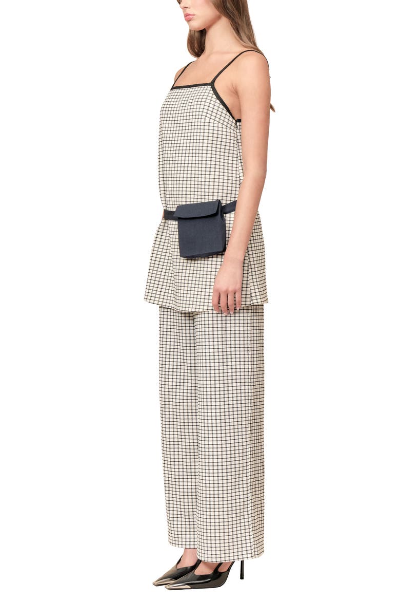 Anya Grid Top, Alternate, color, BLACK WHITE