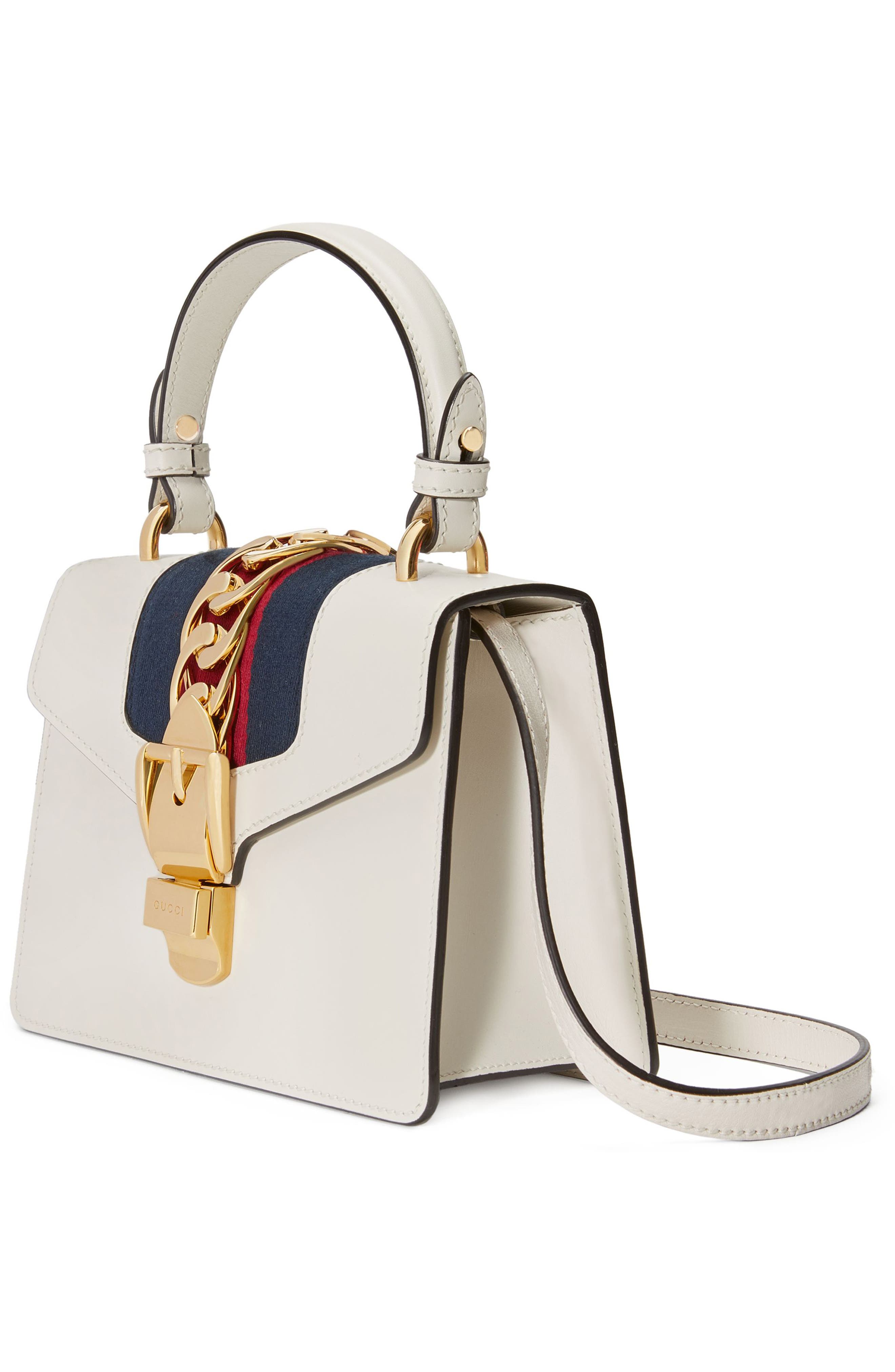 Gucci Mini Top Handle Leather Shoulder Bag, Alternate, color, 