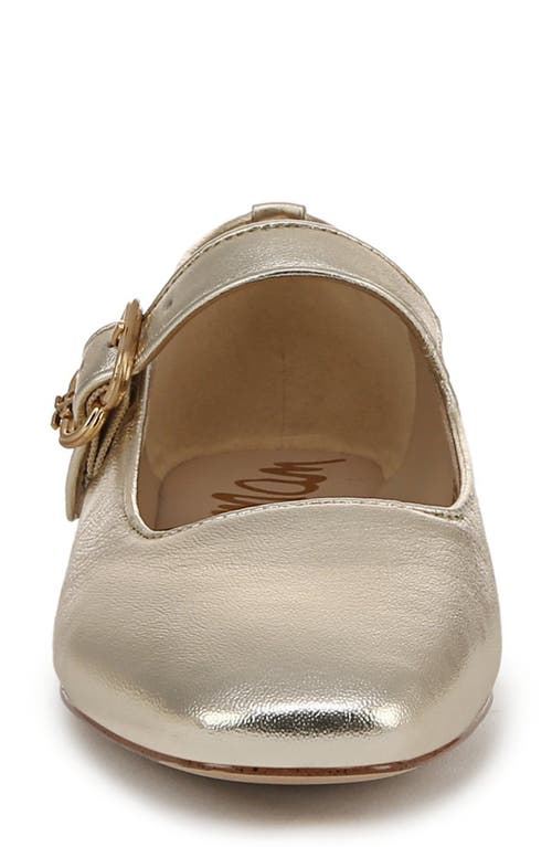 Sam Edelman Michaela Mary Jane Flat In Gold