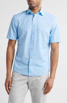 johnnie-O Spielman Hangin' Out Short Sleeve Knit Button-Up Shirt