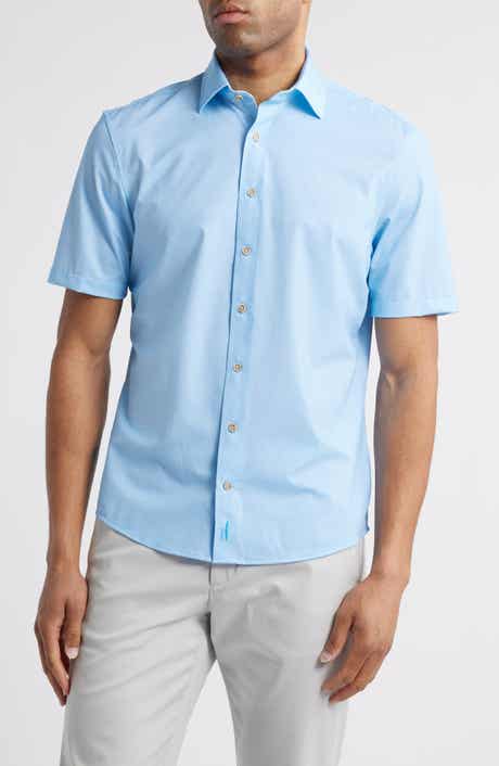johnnie-O Spielman Hangin' Out Short Sleeve Knit Button-Up Shirt