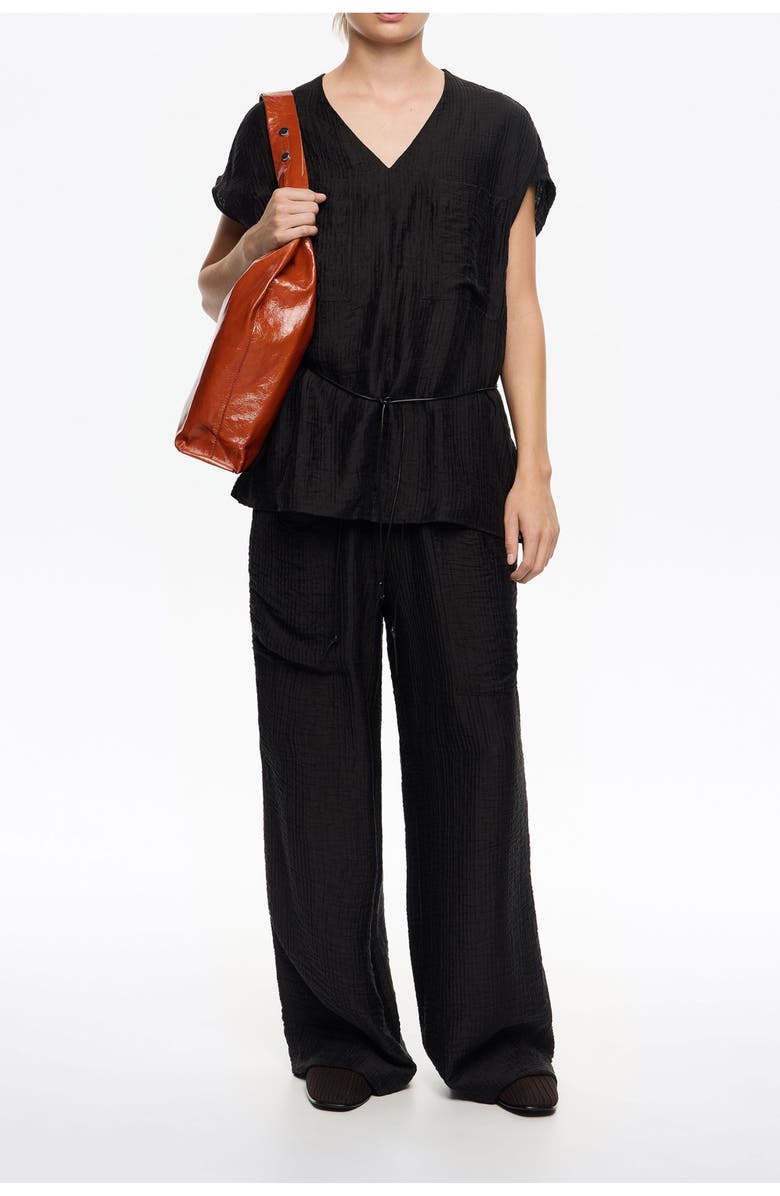 Bimba y Lola Trousers With Maxi Pockets, Alternate, color, Washed Black