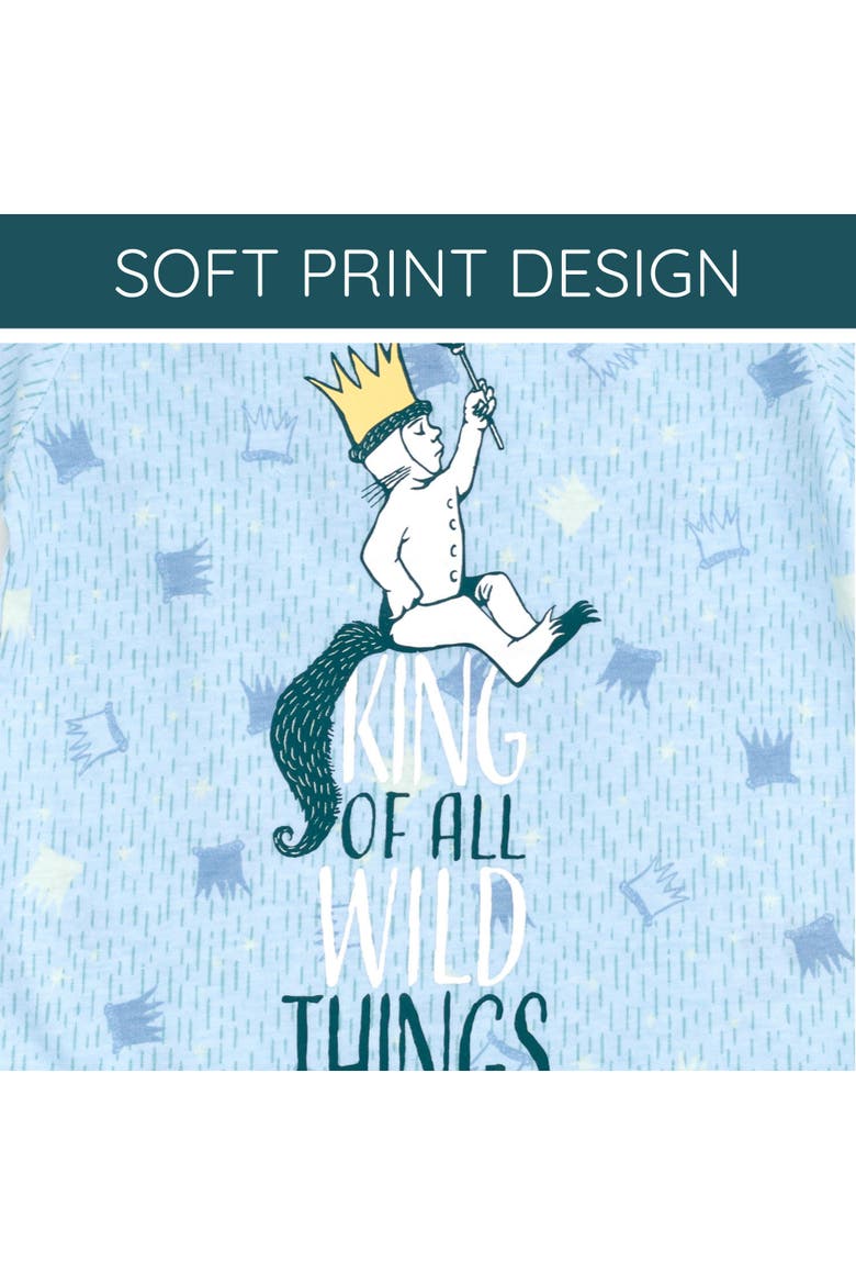 Where the Wild Things Are Max 2-Piece T-Shirt and Crown Set, Alternate, color, Max Light Blue