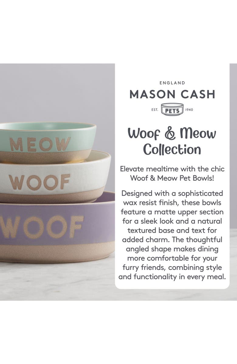 MASON CASH Woof Dog Bowl, 7.9 Inch, 44oz, Alternate, color, Purple