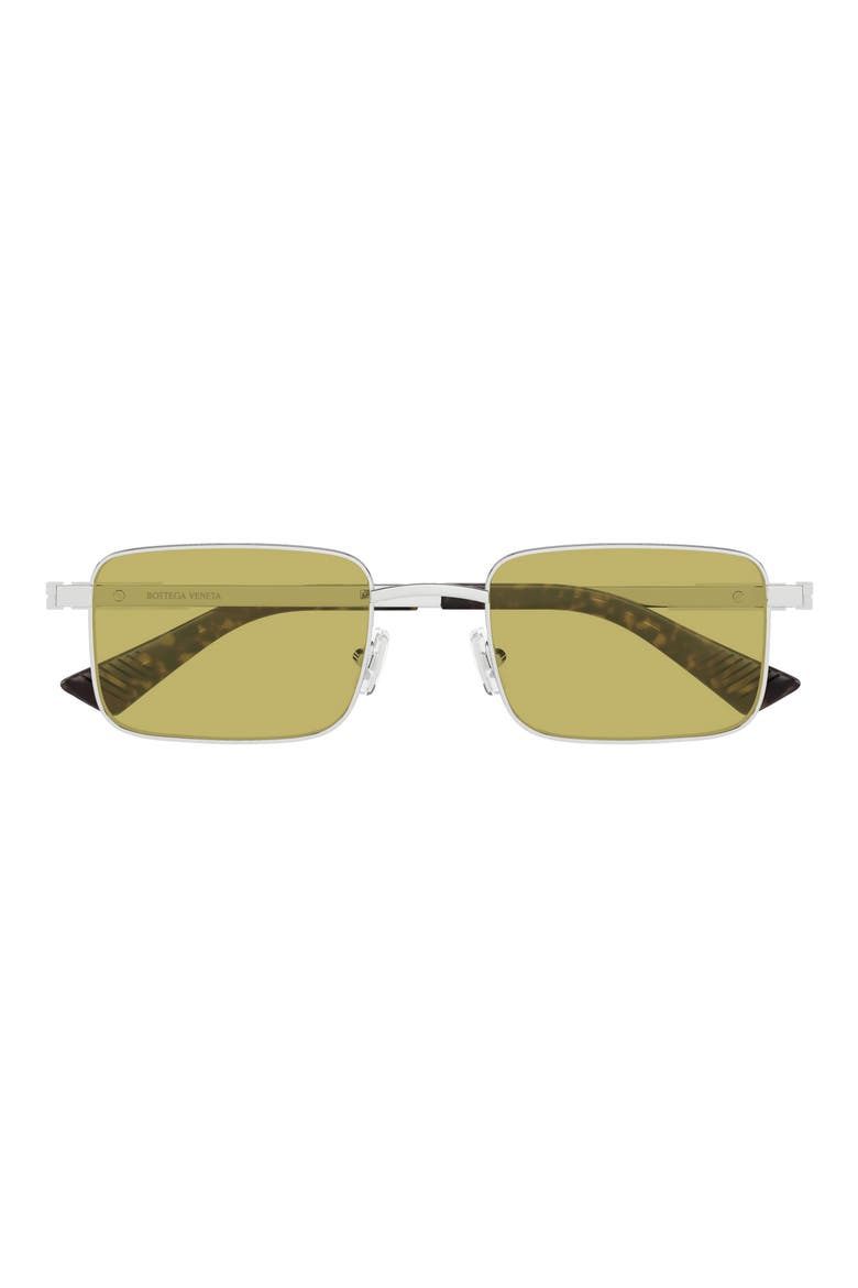 53mm Rectangular Sunglasses, Main, color, SILVER