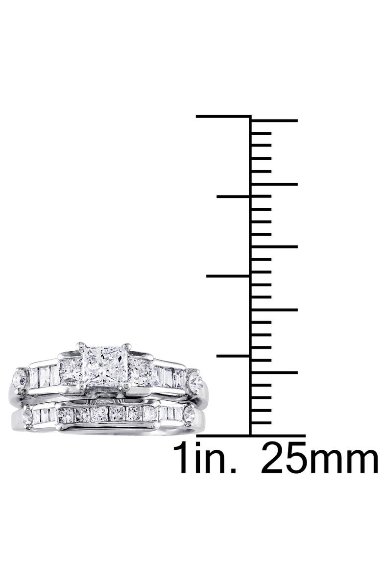 Julianna B. Diamond Multi-Cut Bridal Ring Set 14k, Alternate, color, 14K White Gold