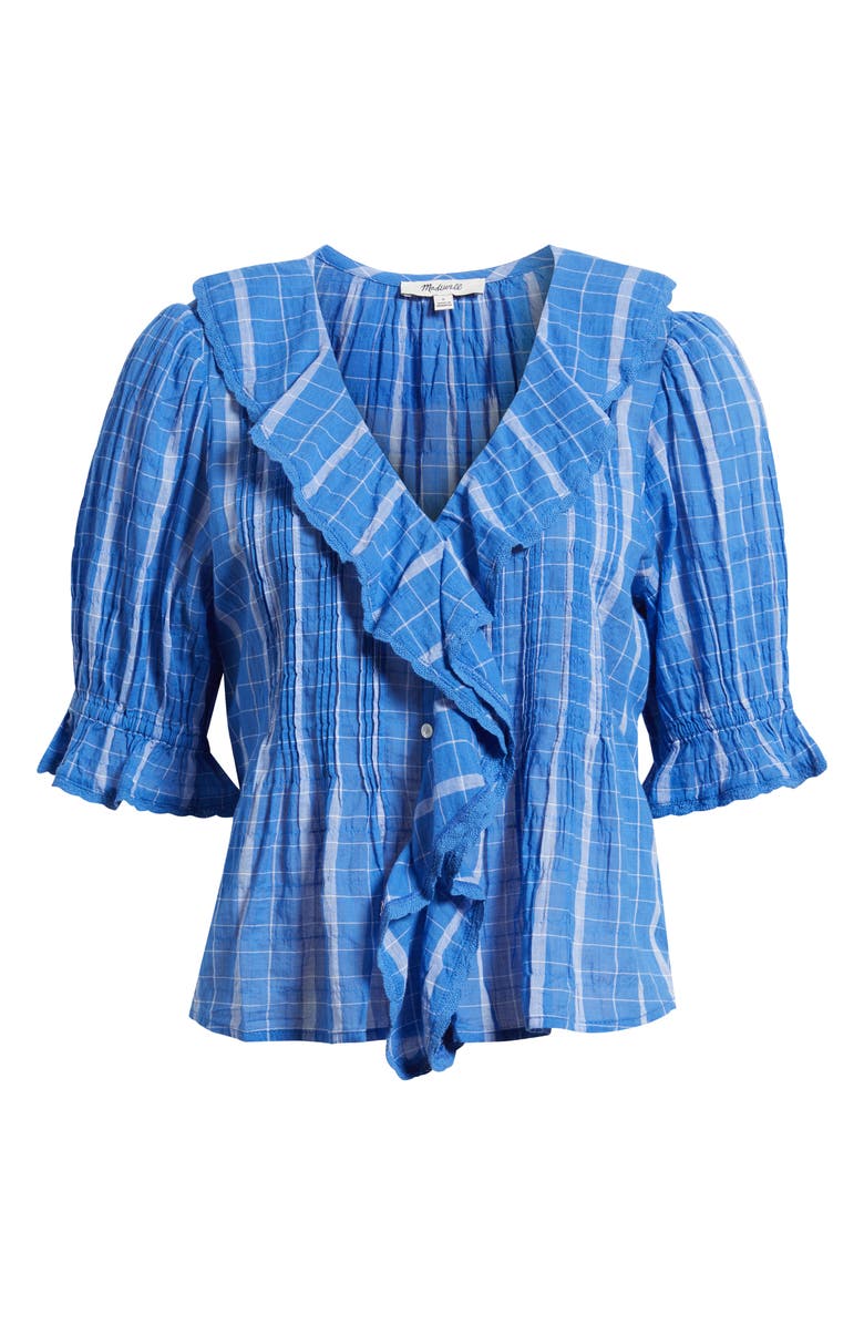 Madewell The Blaire Top, Main, color, Retro Blue