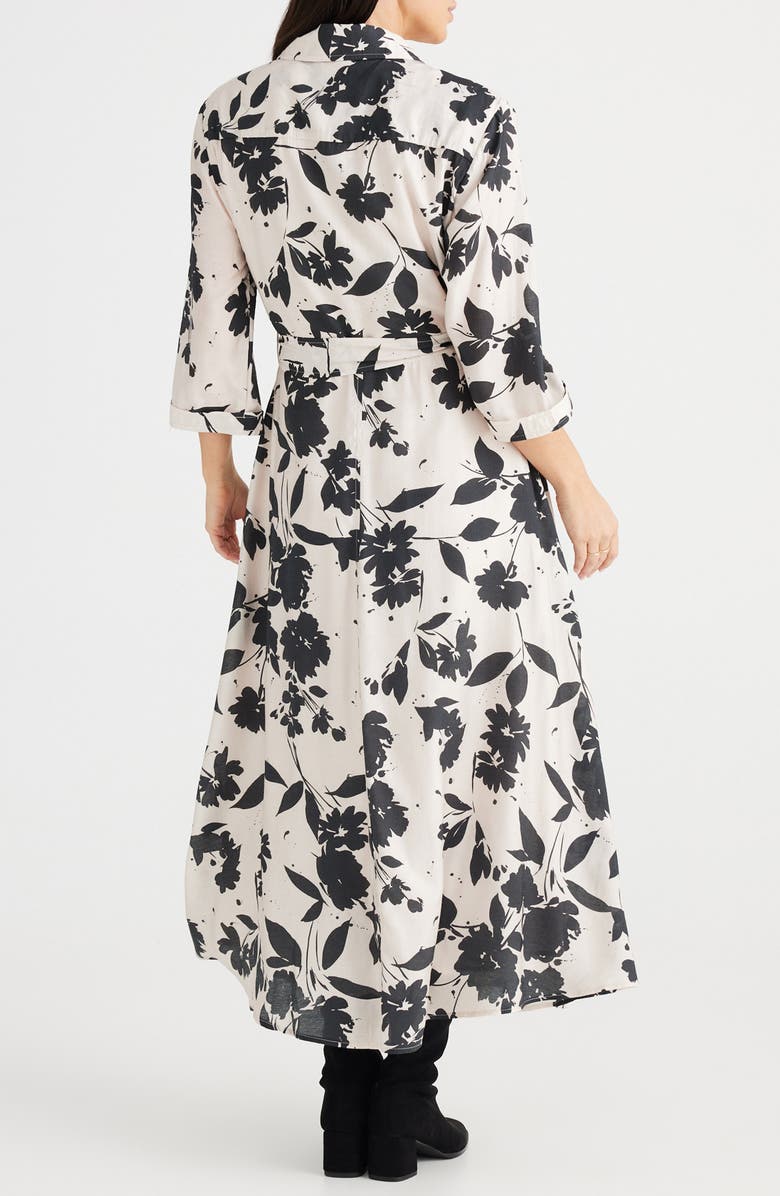Brave+True Rossellini Floral Print Shirtdress, Alternate, color, 