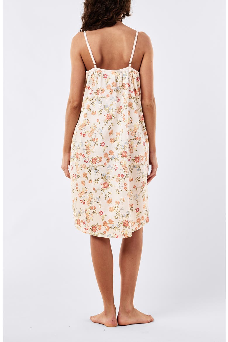 Amber Floral Cotton Sateen Nightie, Alternate, color, PEACH PARFAIT