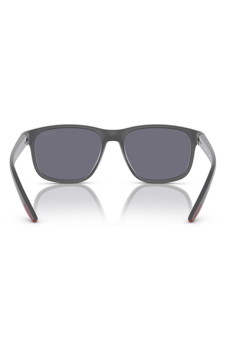 Prada Linea Rossa 56mm Pillow Sunglasses, Alternate, color, Light Grey Gradient