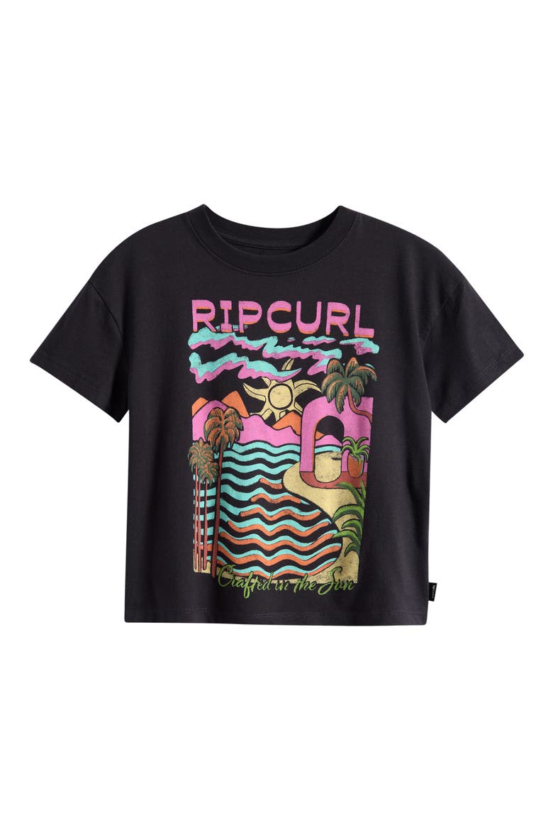 Kids' Half Moon Bay Cotton Graphic T-Shirt, Main, color, WASHED BLACK