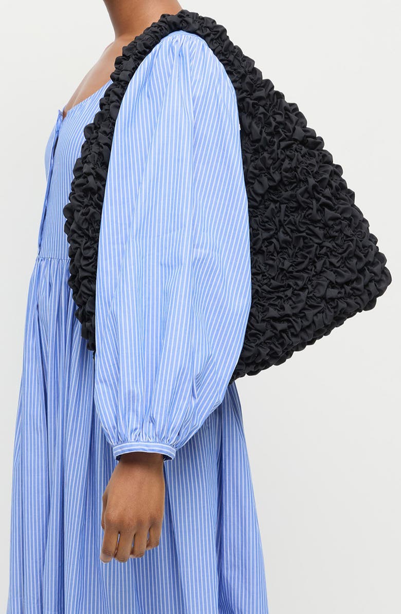 Loeffler Randall Smocked Hobo Bag, Alternate, color, Black