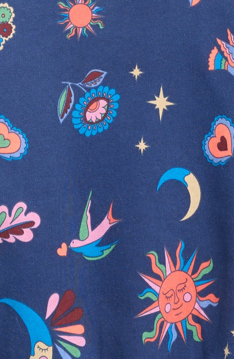 Mini Boden Kids' Relaxed Graphic Sweatshirt, Alternate, color, College Navy Celestial