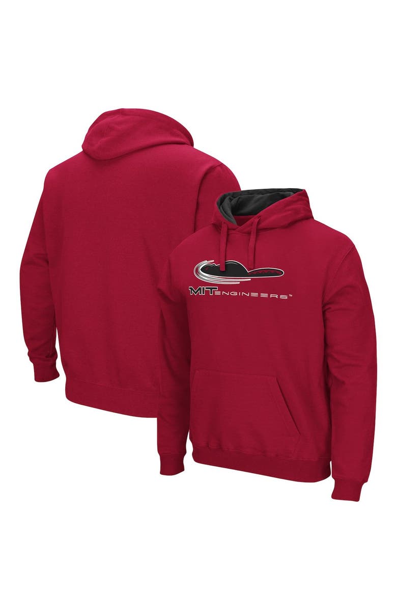 COLOSSEUM Men's Colosseum Cardinal MIT Engineers Arch and Logo Pullover Hoodie, Main, color, Cardinal