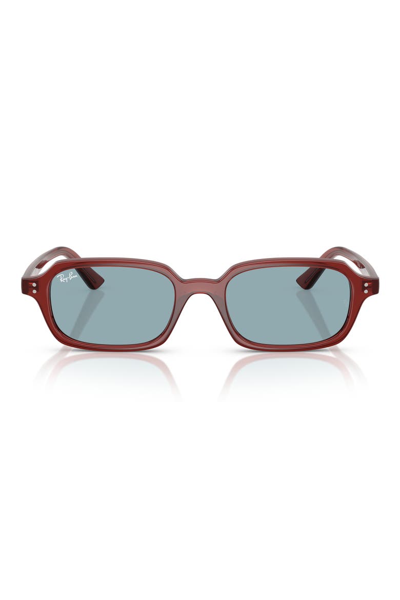 Pillow 51mm Rectangular Sunglasses, Main, color, BLUE