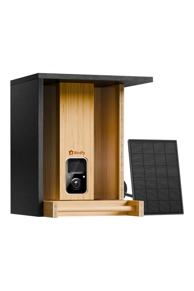 Feeder Bamboo Lite Smart Bird Feeder with Solar Panel, Main, color, NO COLOR