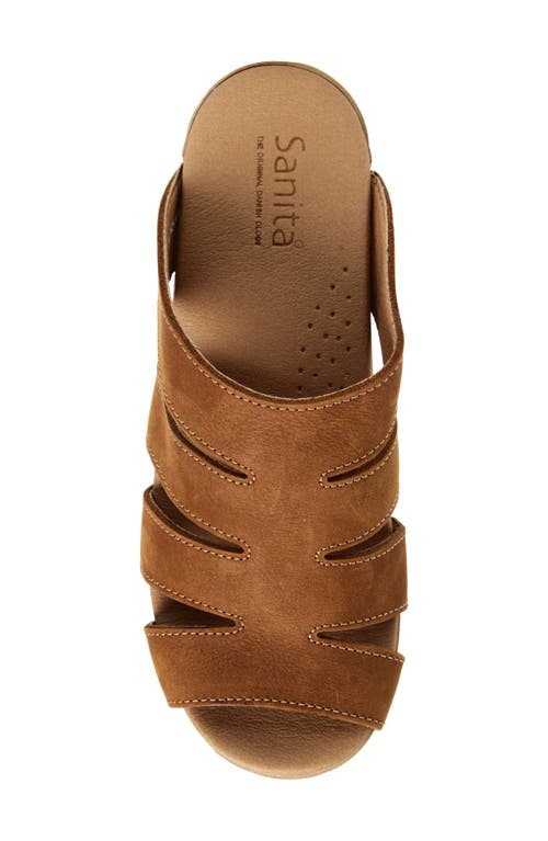Sanita Monika Platform Slide Sandal In Brown
