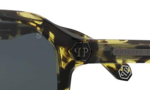 Philipp Plein Aviator-frame Acetate Sunglasses Man Sunglasses Multicolored Size 57 Acetate In Havana Smoke