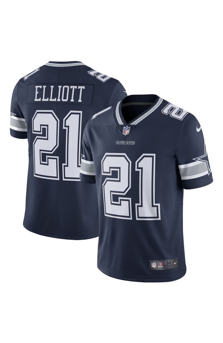 Nike Men's Nike Ezekiel Elliott Navy Dallas Cowboys Vapor Limited Jersey, Main, color, 