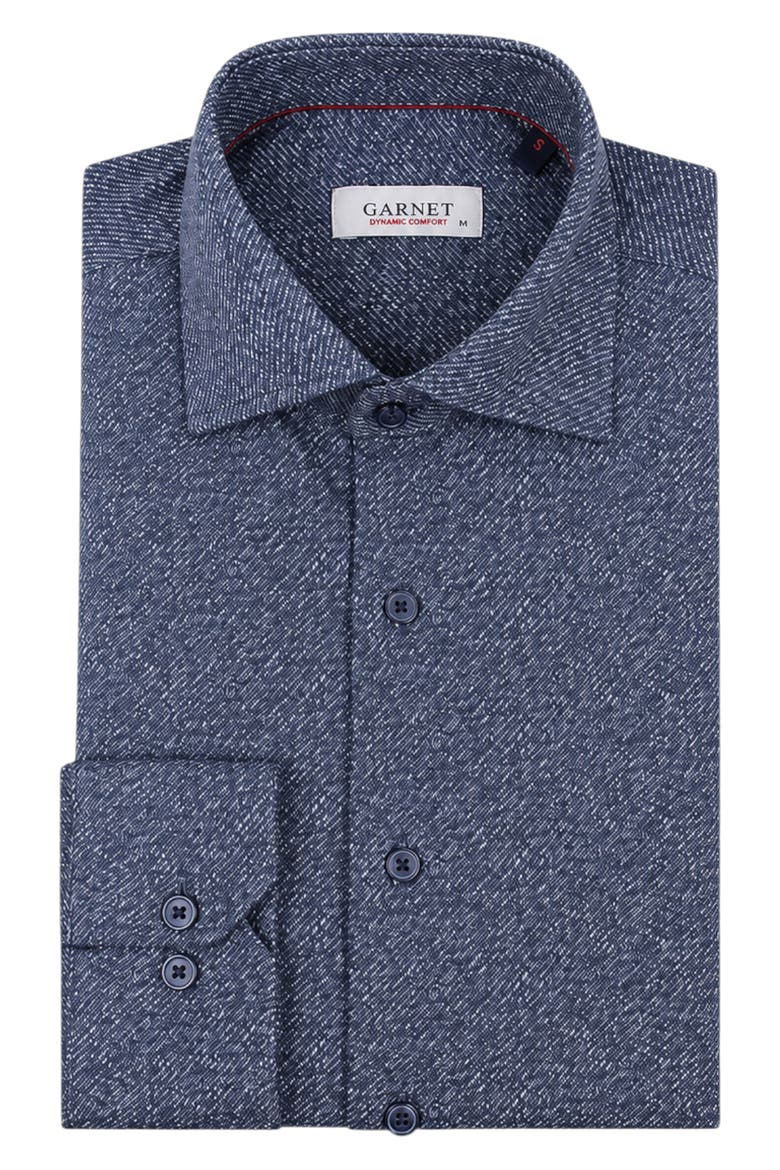 Dynamic Comfort Twill Look Jersey Shirt, Alternate, color, NAVY