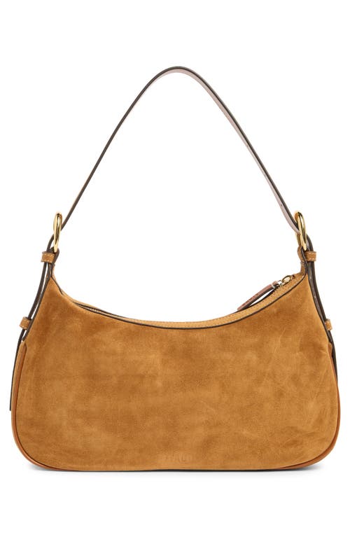 Staud Pine Suede Shoulder Bag In Brown
