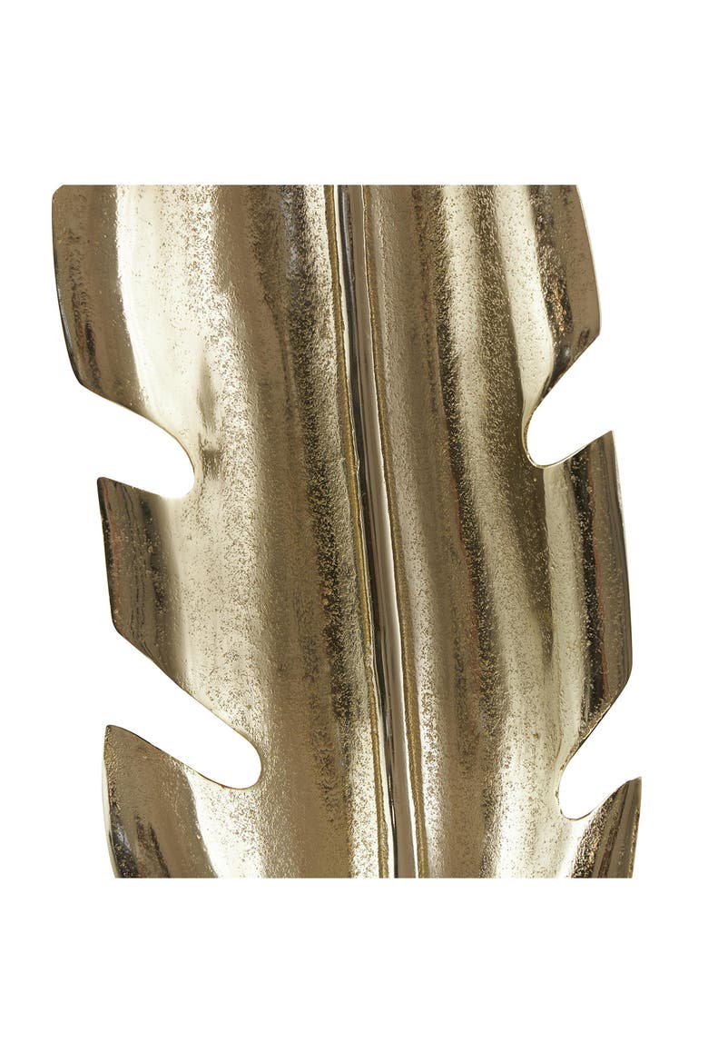 Contemporary Leaf Statue, Alternate, color, GOLD