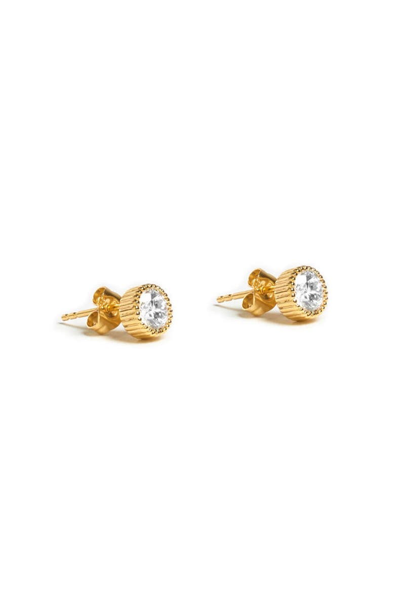Radiant Glow Studs, Main, color, Yellow Gold