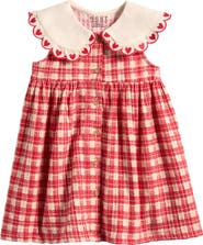 NEXT Kids' Gingham Embroidered Dress