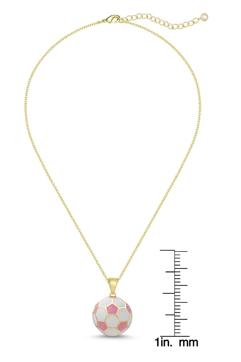 3D Soccer Ball Necklace, Alternate, color, PINK