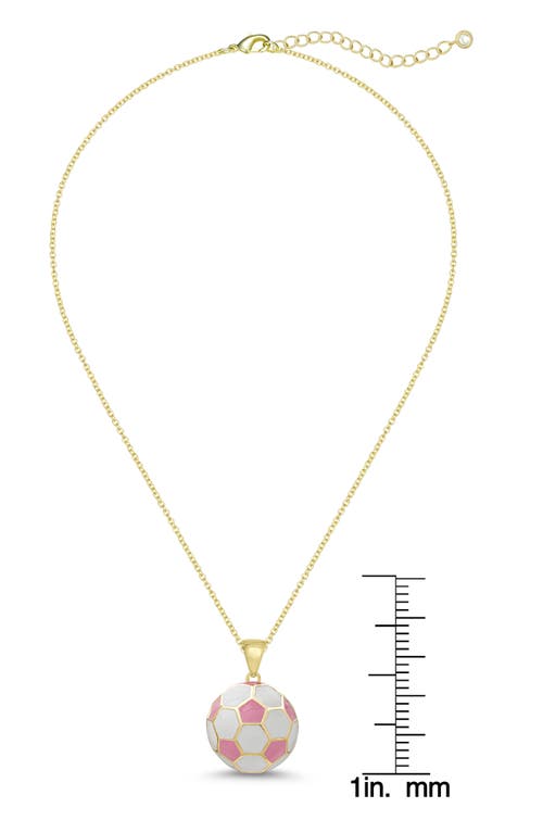 Lily Nily 3d Soccer Ball Necklace In Pink