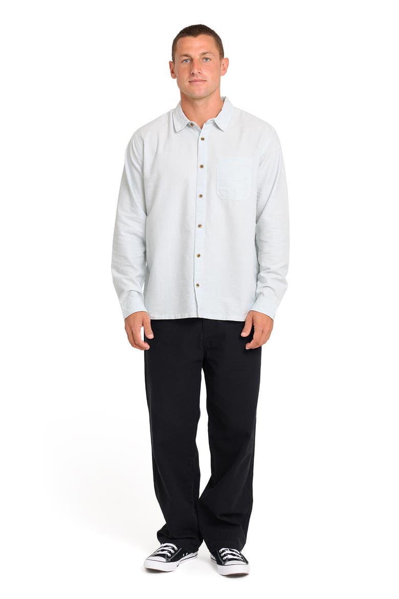 Garage Post Up Pinstripe Cotton Button-Down Shirt, Alternate, color, BLUE SMOKE