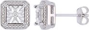 DELMAR Sterling Silver Diamond Stud Earrings - 0.04ct.