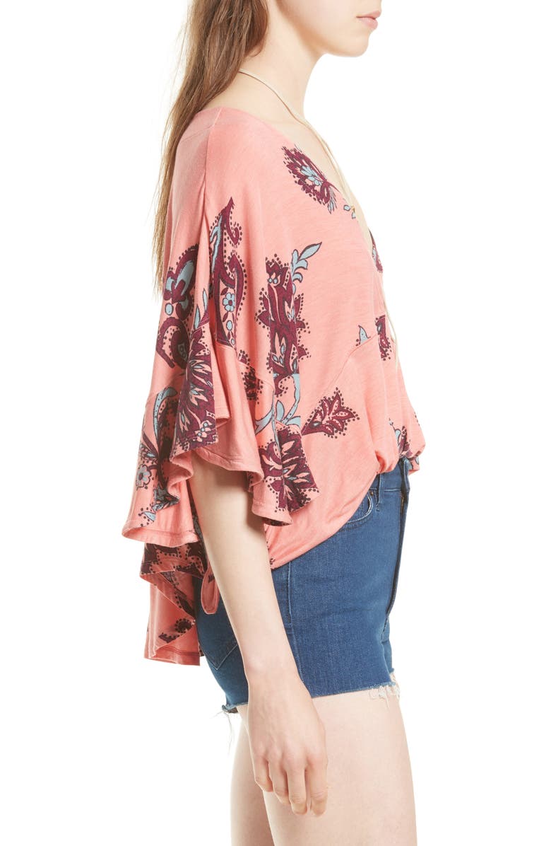 Free People Mauie Wowie Palm Print Top, Alternate, color, 