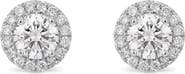 LIGHTBOX 1-Carat Lab Grown Diamond Halo Stud Earrings