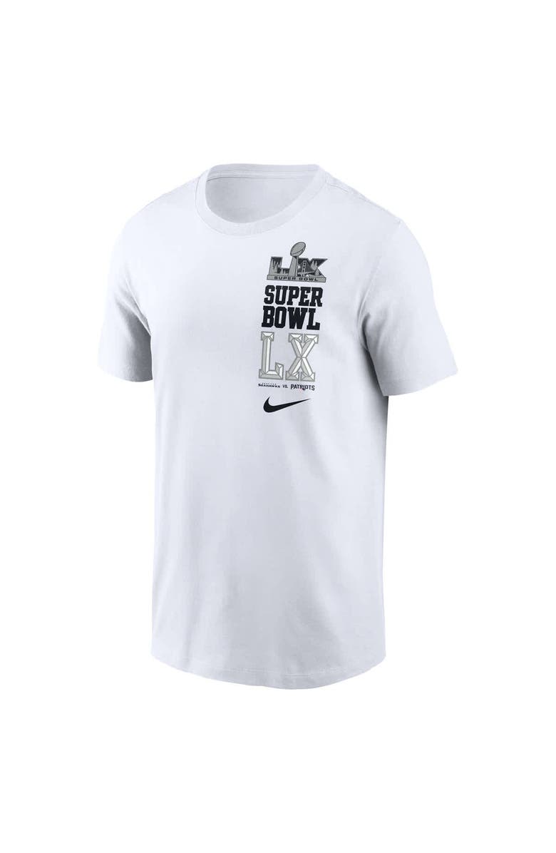 Nike Men's Nike  White New England Patriots vs. Seattle Seahawks Super Bowl LX Dueling T-Shirt, Alternate, color, White